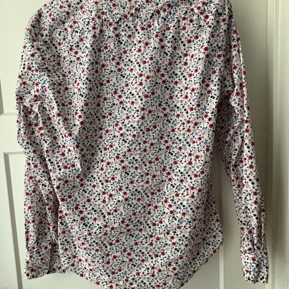 Cactus Man Ricky Singh Floral Button Up Shirt Long Sleeve M- White with Flowers - Picture 4 of 6